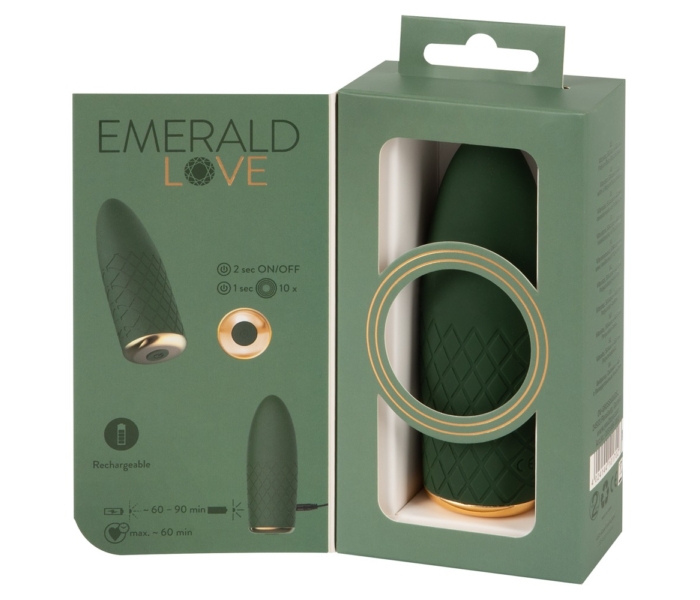 Emerald Love - akkus, vízálló mini vibrátor (zöld) - 2