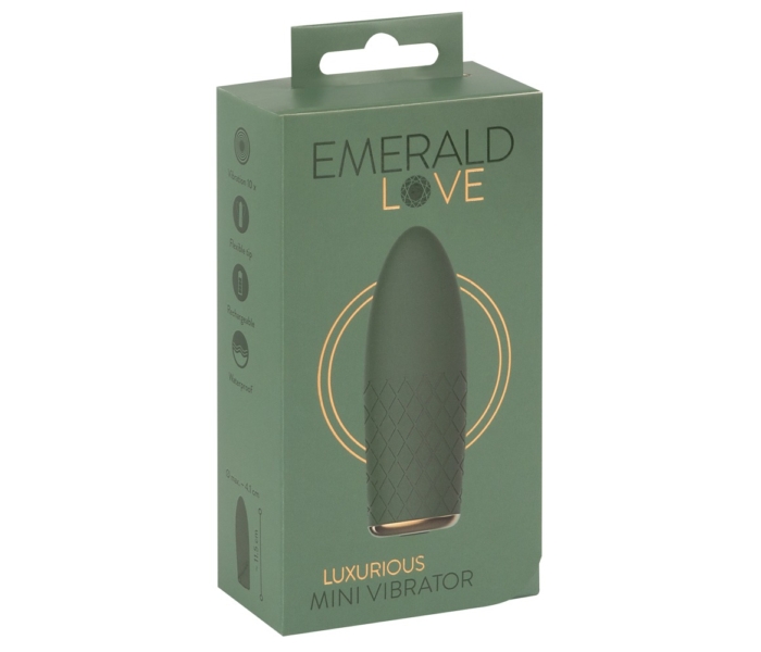 Emerald Love - akkus, vízálló mini vibrátor (zöld) - 3