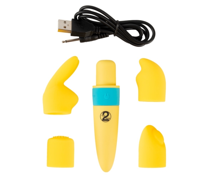You2Toys - Pocket Power - akkus vibrátor szett - sárga (5 részes) - 8