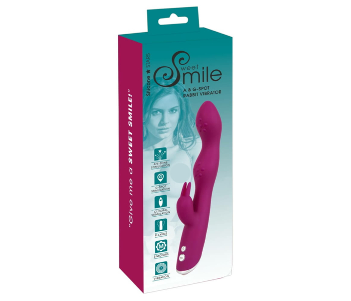 SMILE - flexibilis, csiklókaros A és G-pont vibrátor (lila)