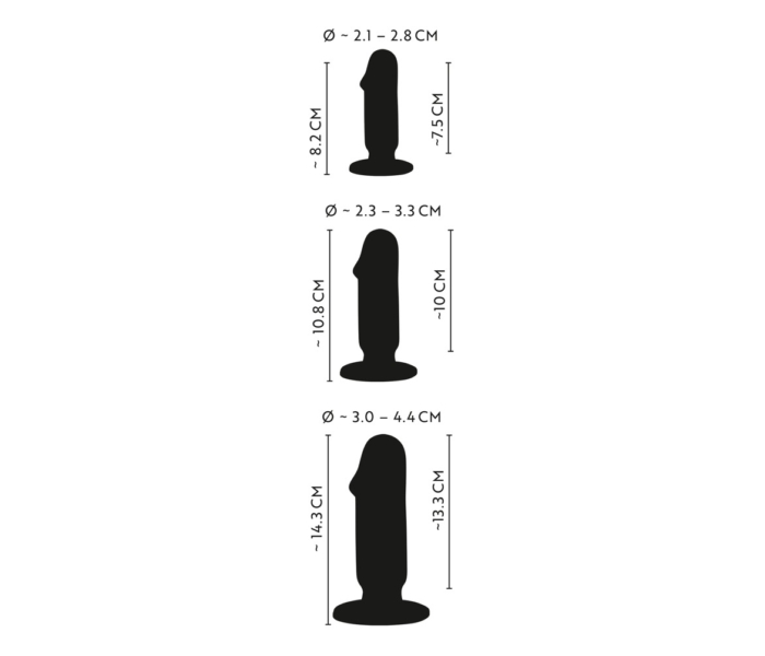 Anos Trainig Kit - anál dildó szett (3 részes) - fekete - 8