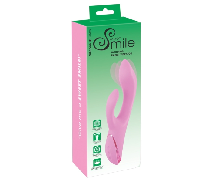 SMILE Nodding - akkus, csiklókaros, bólogató vibrátor (pink) - 3