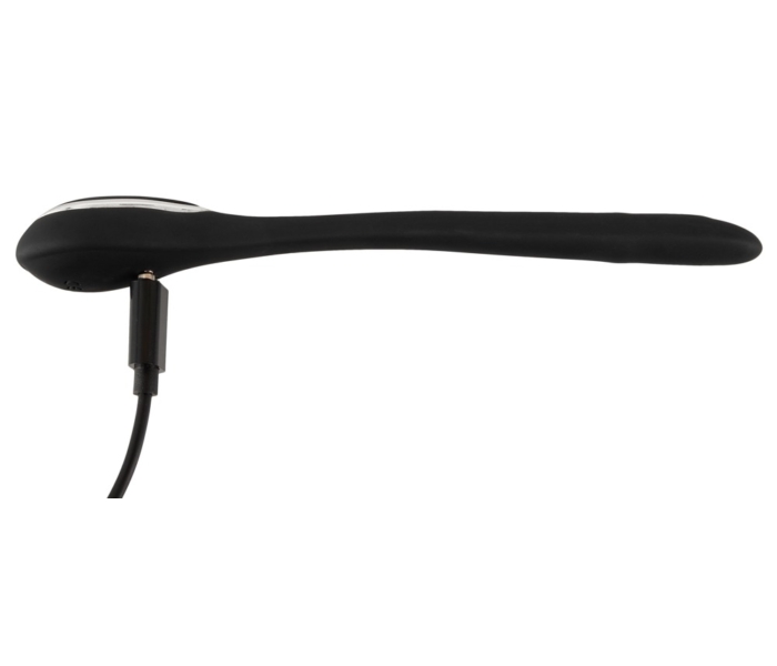 Penis Plug Dilator - akkus húgycsővibrátor (0,6-1,1cm) - fekete - 7