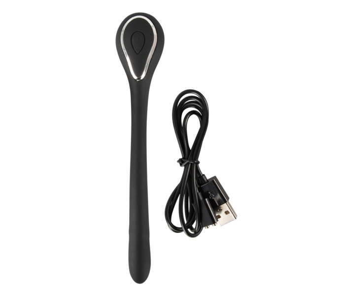 Penis Plug Dilator - akkus húgycsővibrátor (0,6-1,1cm) - fekete - 8