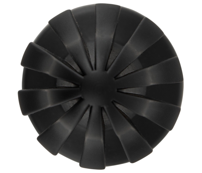 ANOS - szuperpuha, bordázott anál dildó - 5cm (fekete) - 6