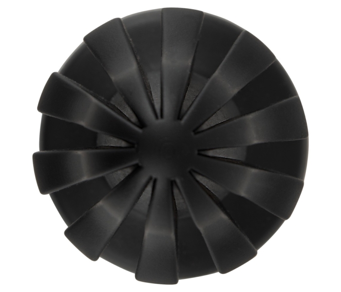 ANOS - szuperpuha, bordázott anál dildó - 7cm (fekete) - 6