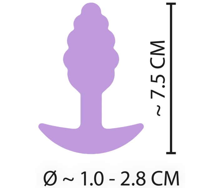 Cuties Mini Butt Plug - szilikon anál dildó - lila (2,8cm) - 8