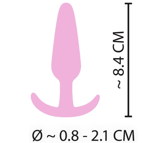 Cuties Mini Butt Plug - szilikon anál dildó - pink (2,1cm) - 8