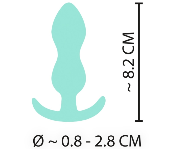Cuties Mini Butt Plug - szilikon anál dildó - menta (2,3cm) - 8