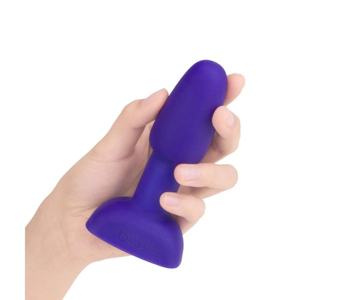 b-Vibe Rimming - forgó gyöngyös anál vibrátor (lila) - 4
