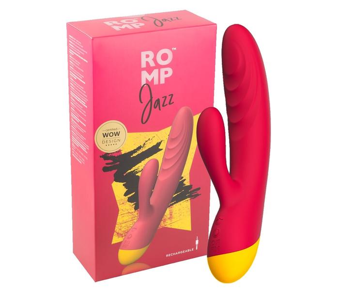 ROMP Jazz - akkus, vízálló csiklókaros G-pont vibrátor (sötét pink)