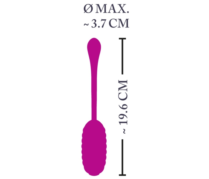 XOUXOU - akkus, bordás vibrációs tojás (pink) - 12