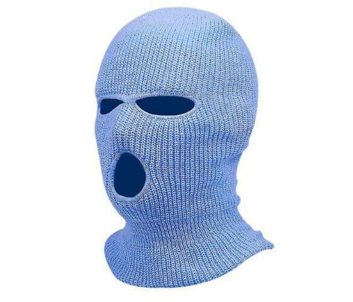 Balaclava - kötött maszk 3 nyílással (kék)