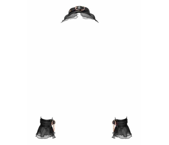 Bad Kitty - fodros kötöző szett (4 részes) - fekete - 12
