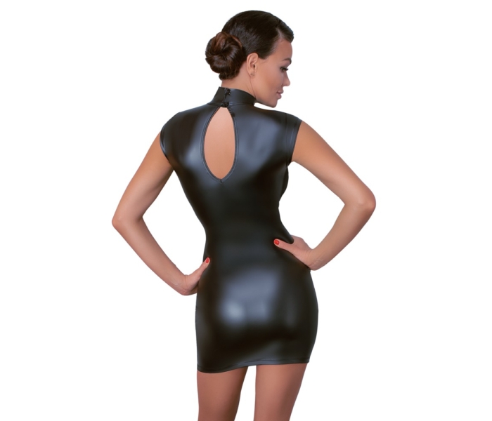 Cottelli - fényes, testre simuló ruha (fekete) - 5