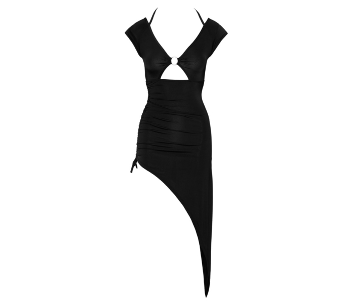 Cottelli Party - aszimmetrikus, gyűrűs ruha (fekete) - 8