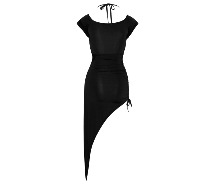 Cottelli Party - aszimmetrikus, gyűrűs ruha (fekete) - 9