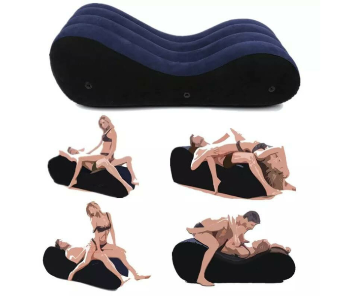 Magic Pillow - Felfújható szexágy - nagy (kék) - 4