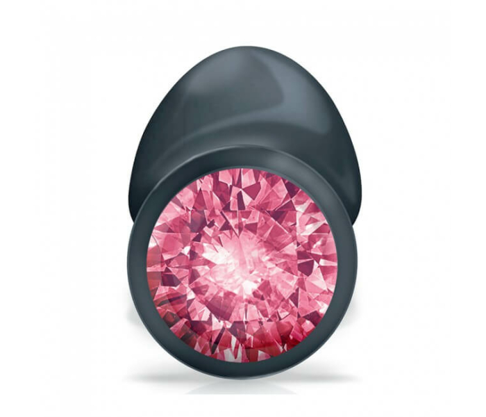 Dorcel Geisha Plug Ruby L - pink köves anál dildó (fekete) - 2