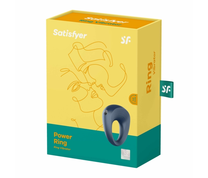 Satisfyer Power Ring - vízálló, akkus, vibrációs péniszgyűrű (szürke) - 7
