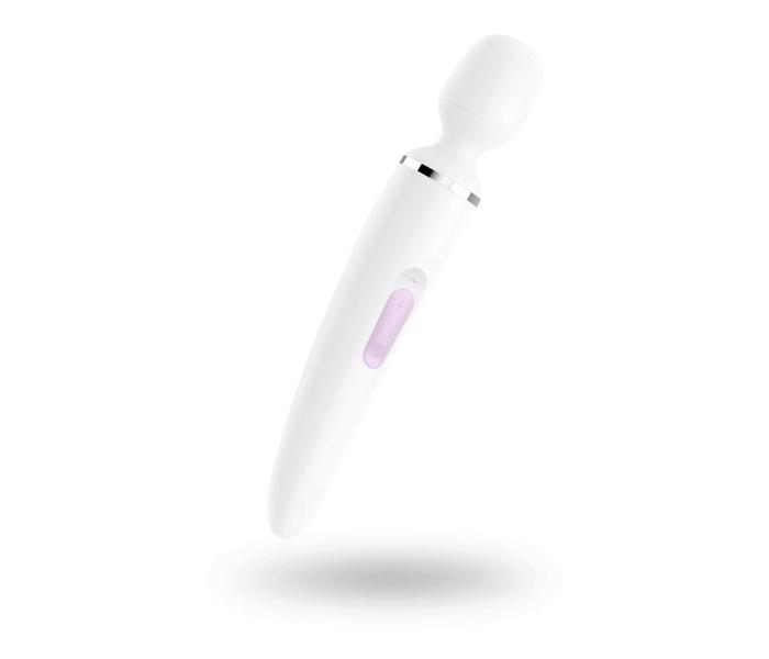 Satisfyer Wand-er Woman - akkus, vízálló masszírozó vibrátor (fehér) - 2