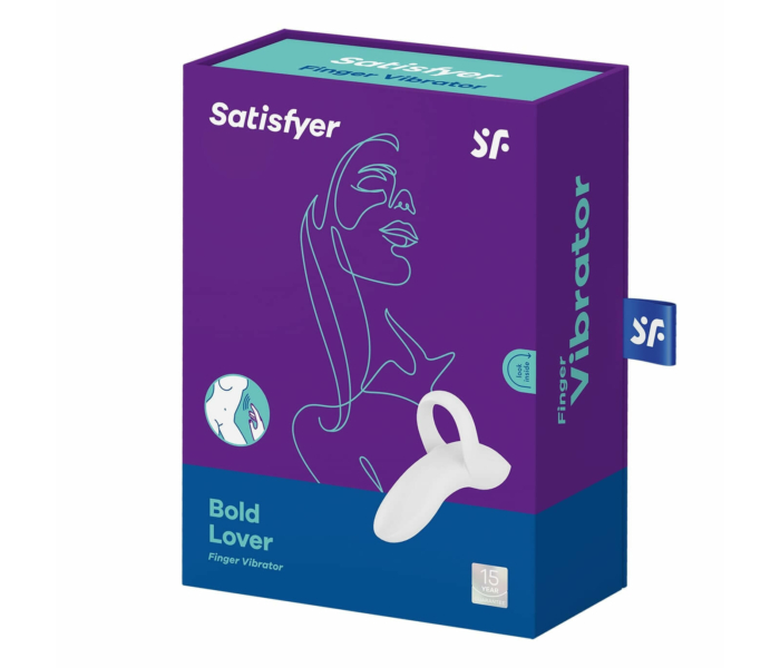 Satisfyer Bold Lover - akkus, vízálló ujj vibrátor (fehér) - 6