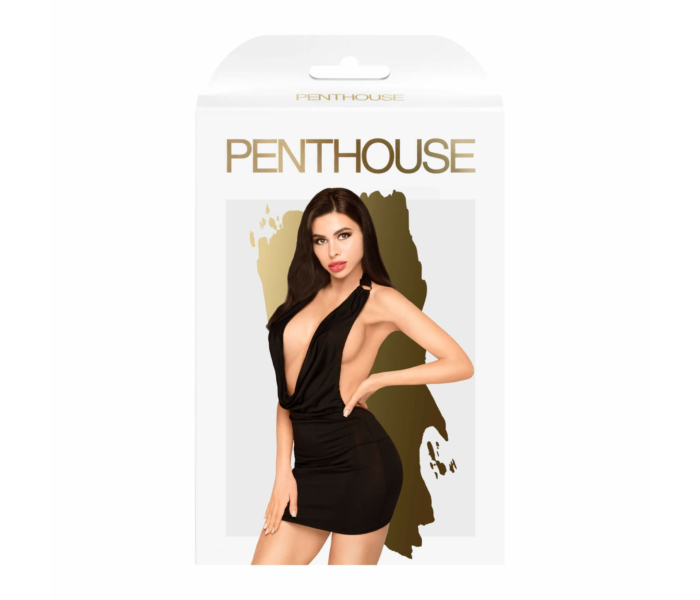 Penthouse Heart Rob - mélyen dekoltált ruha tangával (fekete) - 3