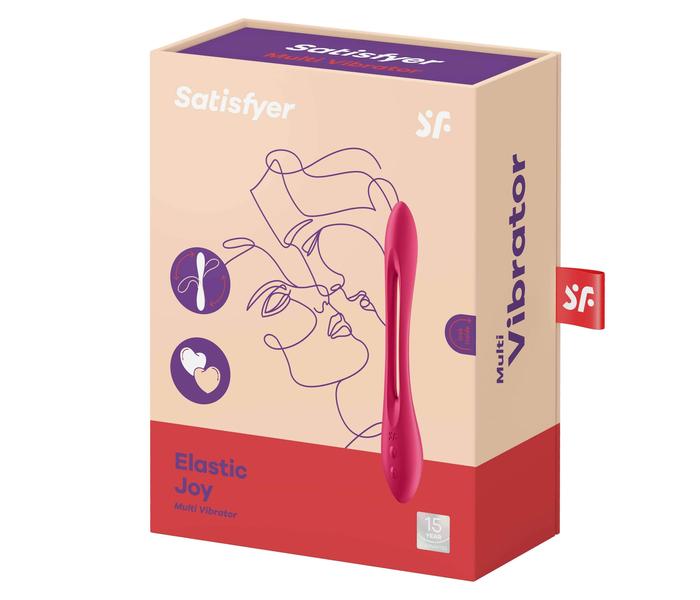 Satisfyer Elastic Joy - akkus, flexibilis párvibrátor (piros) - 9