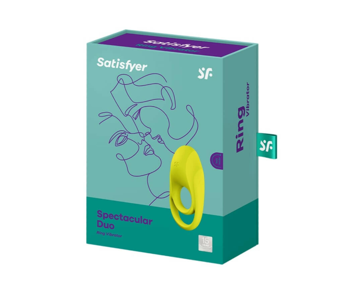 Satisfyer Spectacular - akkus, vízálló, vibrációs péniszgyűrű (sárga) - 3