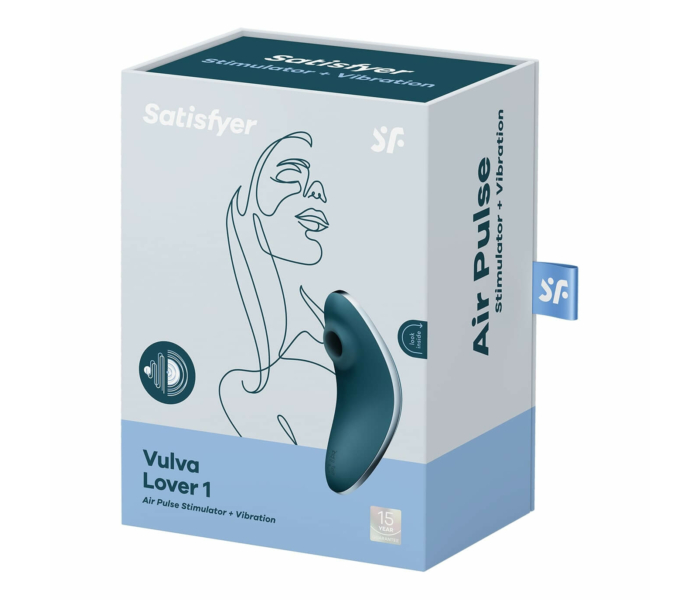 Satisfyer Vulva Lover 1 - akkus csiklóvibrátor (kék) - 5