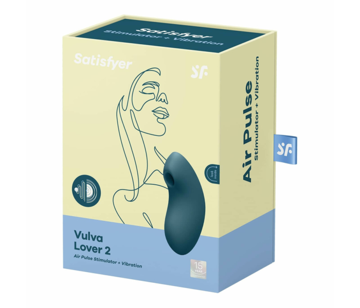 Satisfyer Vulva Lover 2 - akkus csiklóvibrátor (kék) - 9