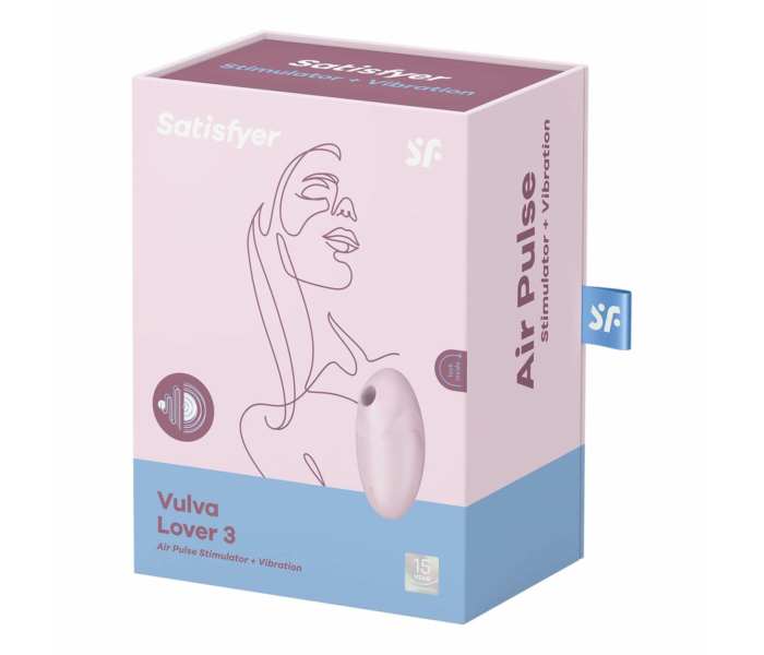 Satisfyer Vulva Lover 3 - akkus, léghullámos csiklóizgató vibrátor (pink) - 9