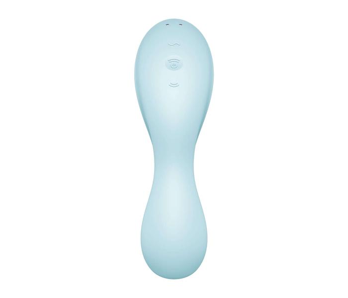 Satisfyer Curvy Trinity 5+ - okos, akkus 2in1 vibrátor (kék) - 3