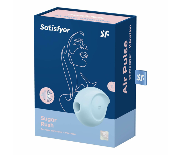 Satisfyer Sugar Rush - akkus, léghullámos csikló vibrátor (kék) - 6