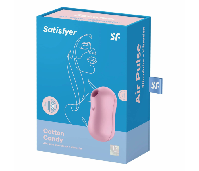 Satisfyer Cotton Candy - akkus, léghullámos csikló vibrátor (lila) - 3