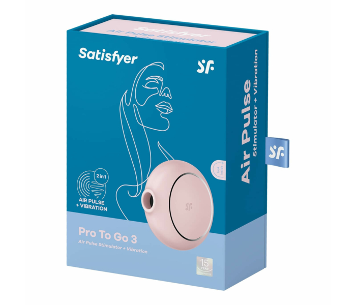 Satisfyer Pro To Go 3 - akkus, léghullámos csiklóizgató vibrátor (pink) - 6