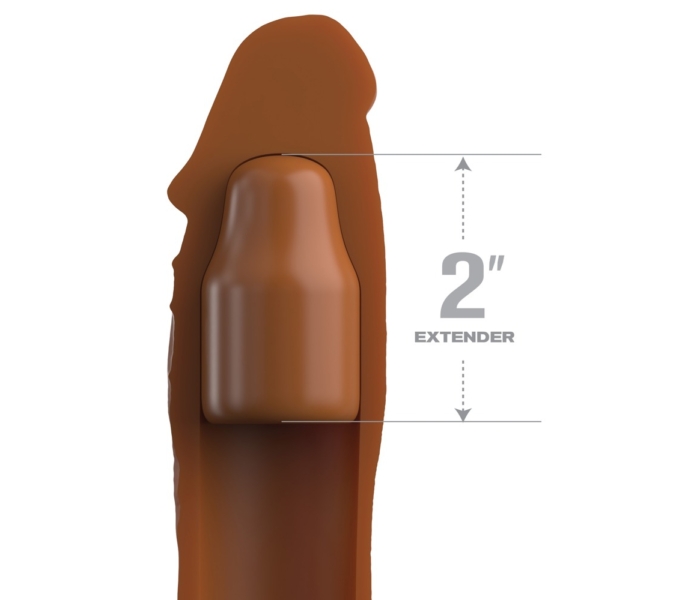 X-TENSION Elite 2 - méretre vágható péniszköpeny (barna) - 3