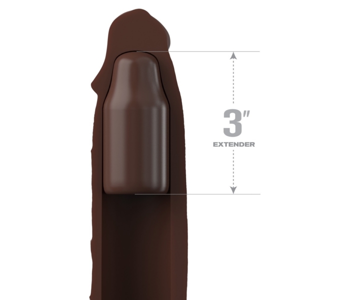 X-TENSION Elite 3 - méretre vágható péniszköpeny (barna) - 3