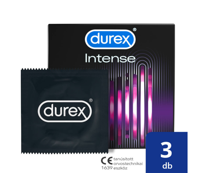 Durex Intense - bordázott és pontozott óvszer(3db) - - 3