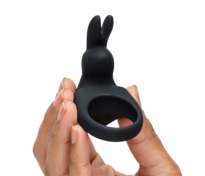 Happyrabbit Cock - akkus vibrációs péniszgyűrű (fekete) - 5
