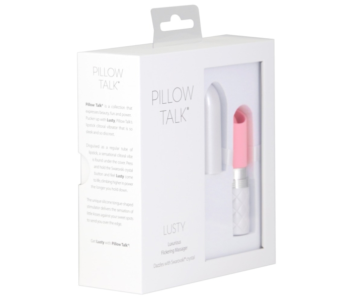 Pillow Talk Lusty - akkus, nyelves rúdvibrátor (pink) - 12