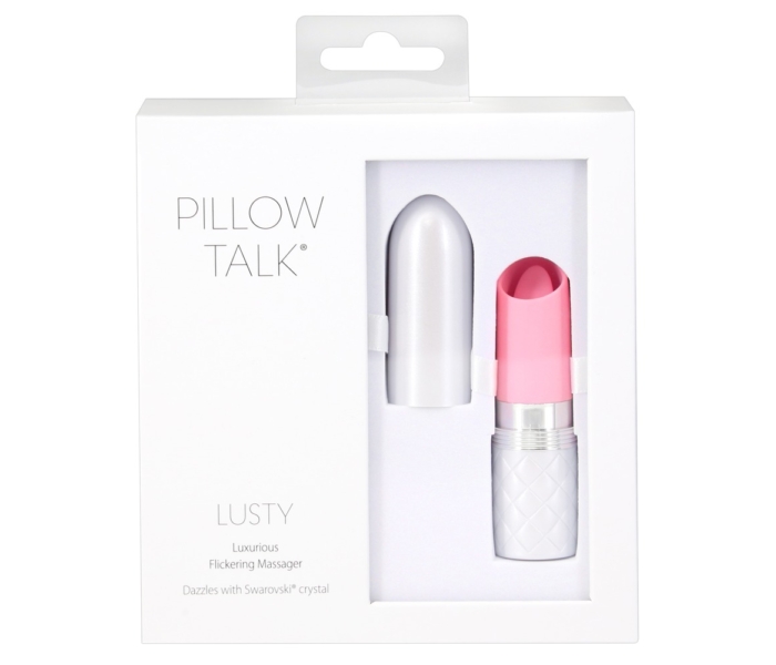 Pillow Talk Lusty - akkus, nyelves rúdvibrátor (pink) - 4