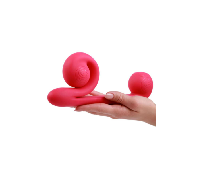 Snail Vibe Duo - akkus, 3in1 stimulációs vibrátor (pink) - 6