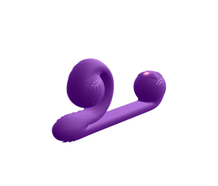 Snail Vibe Duo - akkus, 3in1 stimulációs vibrátor (lila) - 2