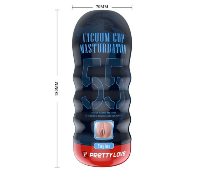 Pretty Love Vacuum Cup - élethű műpunci maszturbátor (natúr) - 3