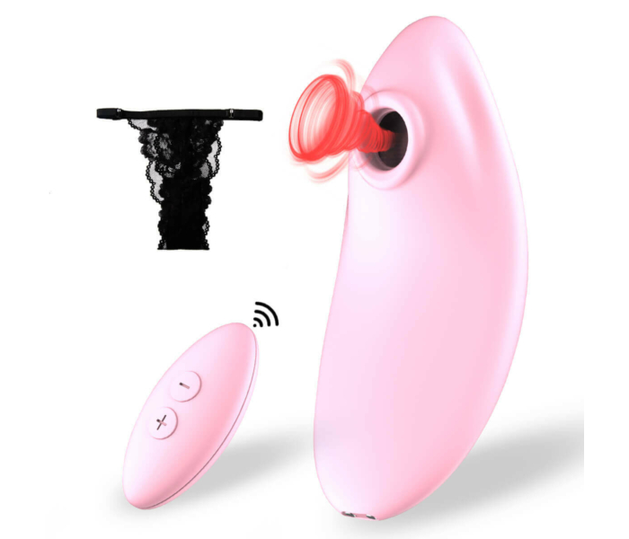 Vibeconnect Yamee Patricia - akkus, rádiós léghullámos csikló vibrátor (pink)