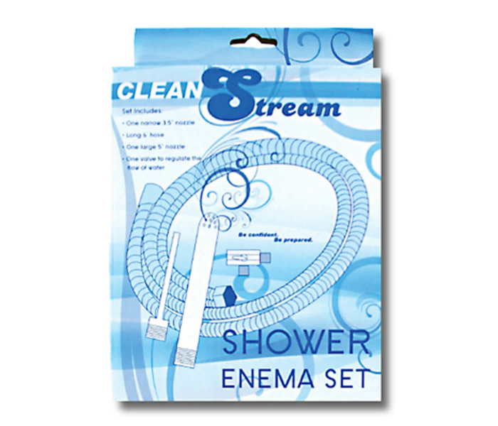 Shower Enema - aluminium intim zuhany komplett szett (ezüst) - 2