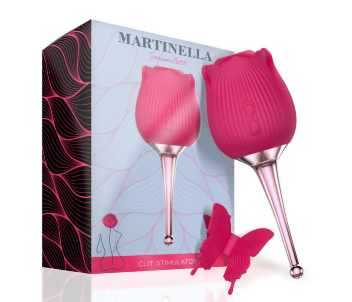 MARTINELLA Rose - akkus, nyelves 2in1 csiklóvibrátor (pink)