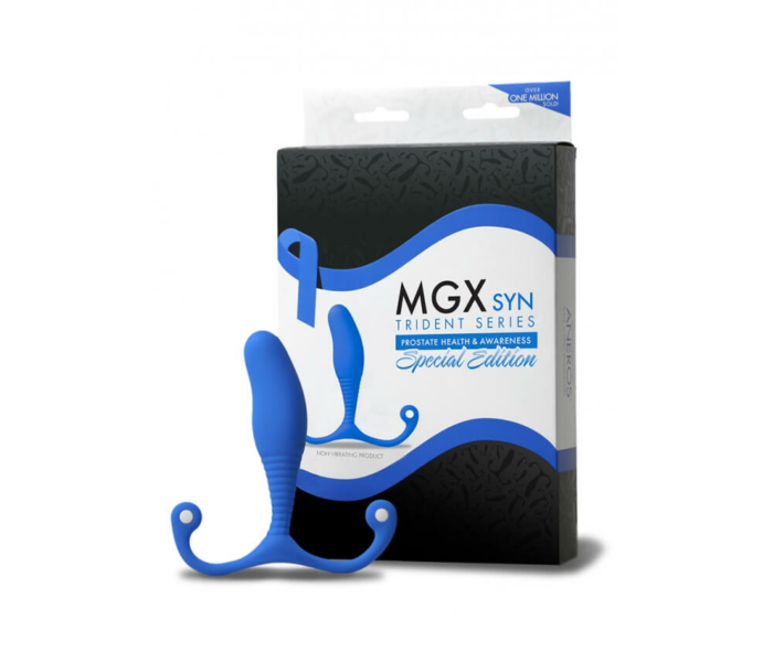 Aneros MGX Syn Trident - prosztata dildó (kék) - - 2