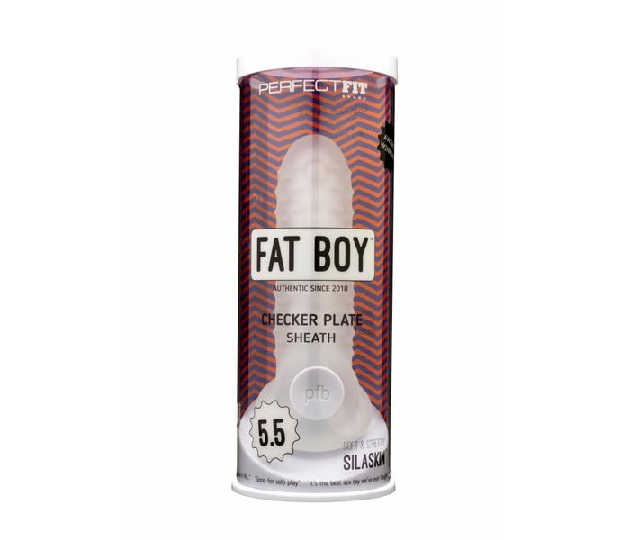 Fat Boy Checker Box - péniszköpeny (15cm) - tejfehér